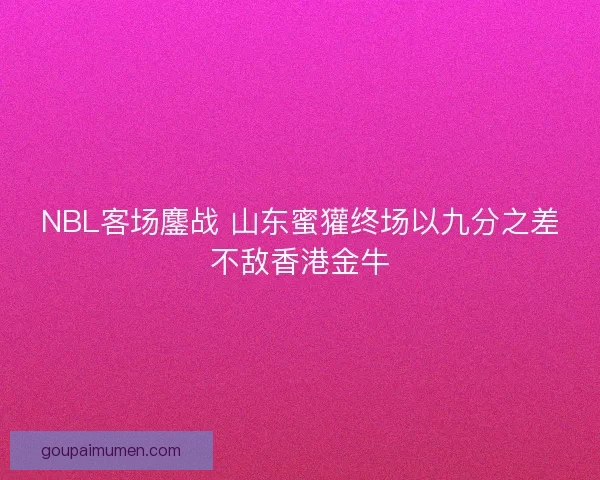 NBL客场鏖战 山东蜜獾终场以九分之差不敌香港金牛 NBL客场鏖战 山东蜜獾终场以九分之差不敌香港金牛